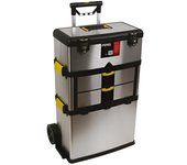 Caja de Herramientas con Ruedas Perel - Acero Inoxidable - 570 X 354 X 830 Mm