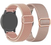 2Pack 18/20/mm Nylon Elastic Strap Braided Loop For Garmin Venu/forerunner245 Stretchy Wristband for Samsung Watch/Huawei Watch