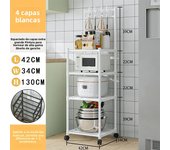 Adjustable Easy Installation Multi-Layer Kitchen Organizers Microwave Storage Racks Kitchen Storage Racks Shelf with Pulley