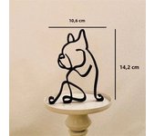 ROTORS Dog Minimalist Art Sculpture, Metal Abstract Dog Line Geometric Drawing Art Statue, Creative Puppy Line Drawing Ornaments