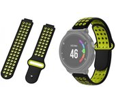 IMATICA LOS PALACIOS - Correa de Silicona Negra y Amarilla para Garmin Forerunner 220, 230, 235, 630, 620 y 735XT