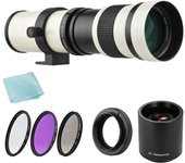Andoer Camera MF Super Telephoto Zoom Lens for Canon EF-mount EOS Rebel T7 T7i T6 T6 T6i T5 T5 SL2 80D 77D 700D 70D 60D Cameras