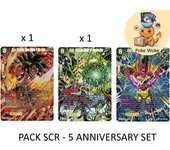 DB - Pack 3 cartas SCR - Goku SS4, Broly, Baby  - 5 anniversary - Dragon Ball - Inglés