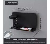 Modern Minimalist Button Switch Wall Lamp USB Charging Rotatable 330 ° Lamp Head EU/US Plug Indoor Bedside Bedroom Lighting