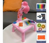 Children led projector drawing table toy painting set table educational board learning tools painting toys for children