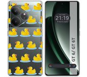 Tumundosmartphone Funda Silicona Transparente para Realme GT 6 / GT 6T 5G diseño Pato Dibujos
