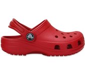 Sandalias Crocs Classic Clog para niños en color rojo