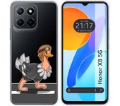 Funda Silicona Transparente para Huawei Honor X8 5G diseño Avestruz Dibujos