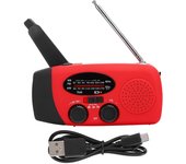 Radio De Manivela Con Carga Solar Y Luz LED Generador De Electricidad Para Emergencias Radio Portátil Con Amplificador Integrado