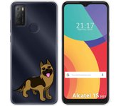 Funda Silicona Transparente para Alcatel 1S 2021 / 3L 2021 diseño Perros 03 Dibujos