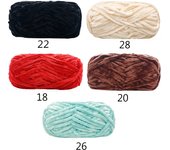 5pcs X100g Soft Velvet Yarn For Knitting Sweater Scarf Blankets Thick Crochet Yarn Threads