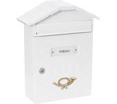 ARREGUI Villa Buzón Exterior de Acero Tamaño M (Correo DIN A4 y Revistas) | Buzón de Pared Mediano | Buzón de Correo con Chapa Gruesa y Bisagras Inox | Antilluvia | Fácil de Instalar