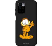Carcasa para Xiaomi Redmi 10 Negro con un diseño de Garfield Expresivo
