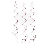 Decoraciones de fiesta de techo, espirales que no destiñen, 30 unidades, estrellas, serpentinas colgantes en espiral, serpentinas de plástico de doble cola, color ROSA