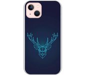 Funda compatible con iPhone 13 - Be Unique Funda Gel reno azul geométrico