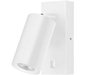 FORLIGHT Era - Aplique de Pared para Dormitorio GU10. Luz de Lectura de Diseño Minimalista de Color Blanco. Con Interruptor ON-