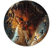 Jesús caminando con las manos un niño reloj de pared redondo de 11.8 pulgadas religioso Cristo Iglesia silencioso reloj de cuarzo sin tictac decoración moderna para oficina, hogar, cocina, dormitorio, aula