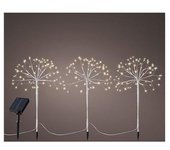 Luz decorativa microLED parpadeante en estacas con forma de mini árboles LUMINEO