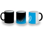MERCHANDMANIA TAZA MÁGICA bandera naciones unidas pais gobierno mundial magic mug