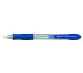 Caja de bolígrafos de tinta de aceite retráctil pilot super grip m/ 12 unidades/ azules