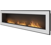 Chimenea de Bioetanol empotrada Frame 1800 SimpleFire con Cristal Blanco