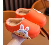 Winter Cartoon Children's Cotton Velvet Shoes Boys and Girls Plush Lining Flat Shoes Parent-Child Shoes Warm Shoes Warm Slippers