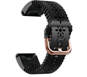 For Garmin Fenix 7S Pro 6S Pro 5S Plus Band Bracelet Silicone Quickfit 20mm Women Strap Rose Gold Buckle Breathable Watchband