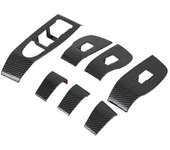 beler 1Set Carbon Fiber Style Door Window Switch Panel Covers Trims Fit for Mazda 3 CX-30 LHD