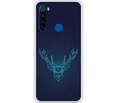 Funda compatible con Xiaomi Redmi Note 8T - Be Unique Funda Gel reno azul geométrico
