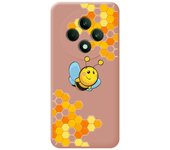 Tumundosmartphone Funda Silicona Líquida Rosa para Oppo Reno 12F 4G / 12 F 5G diseño Abeja Dibujos