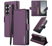 Magnetic Flip Leather Phone Case for Samsung Galaxy Z Fold 6 5 4 3 5G Fold6 Fold5 Fold4 Wallet Card Cover Etui Coque