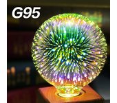 3D Colorful Decoration LED Bulb E27 Retro Lamp Vintage Edison LED Light Bulb ST64 A60 G80 G95 G125 Heart Christmas Night Light