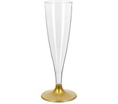 MONOUSO | Copa Reutilizable Durable PS Pie Oro Cava 140ml 2P (48 Uds)