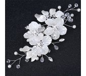 Shell Wedding Hair Combs Women Headbands Accessories Crystal Pearls Weave Flower Bridal Headpiece Clip Bride Jewelry Gift