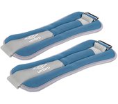Umbro Pesas para piernas y brazos, 500 g, ajustables, con cierre de velcro, ajuste cómodo, color gris y azul