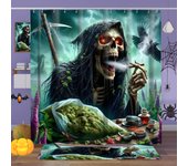 Halloween Bathroom  Shower Curtain Horror Wizard Waterproof fabric bathroom Curtain With 12 Hooks Sunflower Home Deco Free Ship