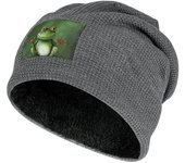 Gorro de invierno para hombre y mujer, gorro de felpa, gorro de calavera de rana de bienvenida, gorro de punto cálido, gorro de esquí
