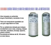 Cuerda trencilla 8840 poliamida blanca 1 mm x100 m albañil po03