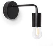 Ledkia Lámpara de Pared de Metal Jayso con Batería USB Recargable Negro