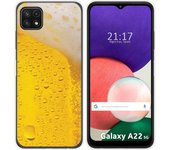 Funda Silicona para Samsung Galaxy A22 5G diseño Cerveza Dibujos