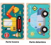 Baby Wooden Montessori Puzzle Child Game Wooden Puzzle 3D Cartoon Animal Puzzle Babies Toys Puzzles For Kids 1 2 3 Year Old
