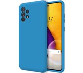 Tumundosmartphone Funda Silicona Líquida Ultra Suave para Samsung Galaxy A72 Color Azul