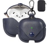 for AirPods 4 Case Leather, for AirPods 4th Generation Case Cover Leather AirPod Gen 4 Protective Cover with Keychain Compatible with Apple AirPod Generation 4th 2024, Brown