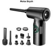 7500mAh Portable Compressed Air Duster 2 in 1 Air Blower & Vacuum Cleaner Cordless Duster Blower for Keyboard Computer Cleaning