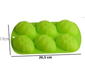 Easter Egg Shape Chocolate Silicone Mold 6 Cavity Cake Mould Dinosaur Egg Baking Mould Pastry Fondant Molds Soap Mold