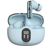 Auriculares inalámbricos Bluetooth 5.3 Auriculares estéreo de graves con micrófono con cancelación de ruido Pantalla LED Auriculares intrauditivos IP7 a prueba de agua Tiempo de reproducción extra largo para computadoras portátiles, tabletas, teléfonos, d