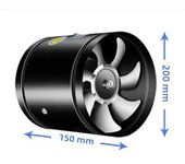 4''6''8'' Pipe Exhaust Fan Air Ventilator Metal Pipe Ventilation Exhaust Fan Mini Extractor Bathroom Toilet Wall Fan Duct Fan