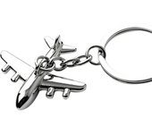 Airplane keychain silver