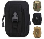 Bolsa de cinturón compacta para uso general, bolsa de cintura militar EDC para deportes, senderismo y acampada