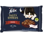 Felix Tasty Shreds Festín de Sabores Filetes en Salsa para Gatos  Comida húmeda para gatos